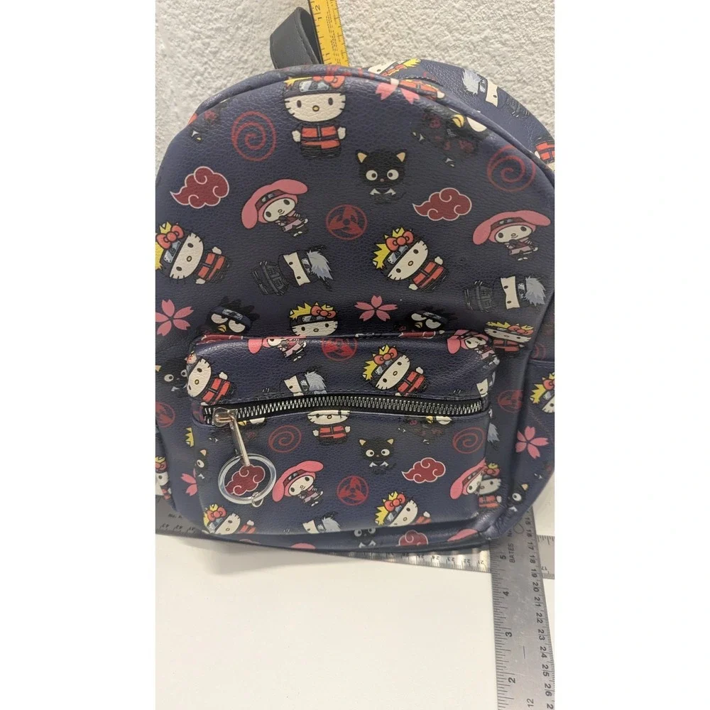 Naruto Shippuden x Hello Kitty Mini Backpack Sanrio Anime Faux Leather Bag